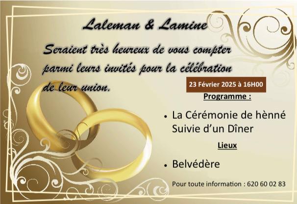 Laleman & Lamine : Une union célébrée sous le signe de la tradition et du partage